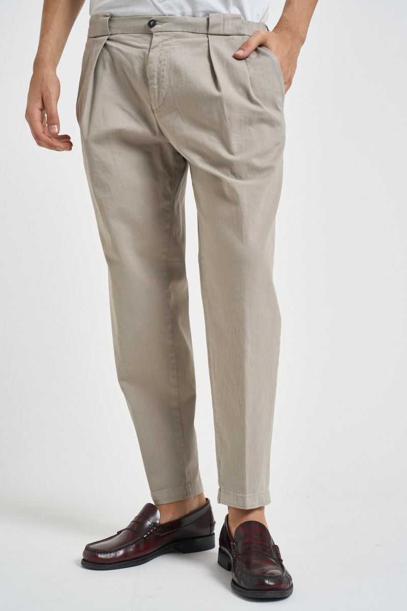 Pantalone uomo con pinces grigio chiaro TIRANA 8268ARGILLA MASSIMO BRUNELLI 