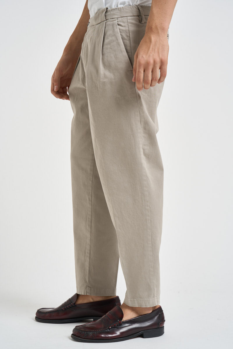Pantalone uomo con pinces grigio chiaro TIRANA 8268ARGILLA MASSIMO BRUNELLI 
