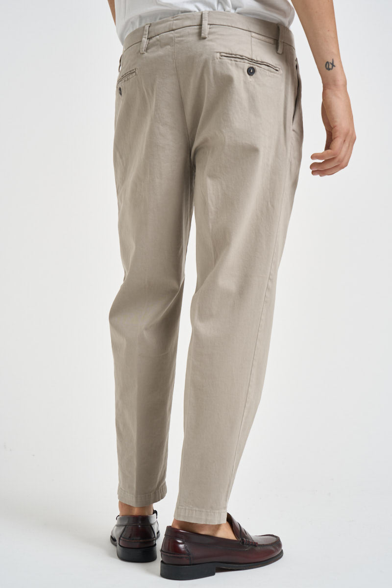 Pantalone uomo con pinces grigio chiaro TIRANA 8268ARGILLA MASSIMO BRUNELLI 