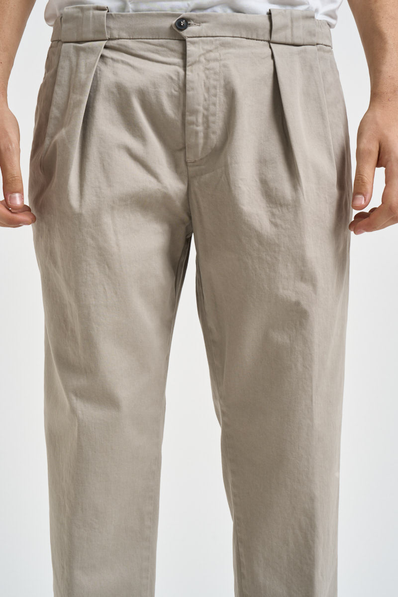 Pantalone uomo con pinces grigio chiaro TIRANA 8268ARGILLA MASSIMO BRUNELLI 