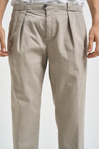 Pantalone uomo con pinces grigio chiaro TIRANA 8268ARGILLA MASSIMO BRUNELLI 