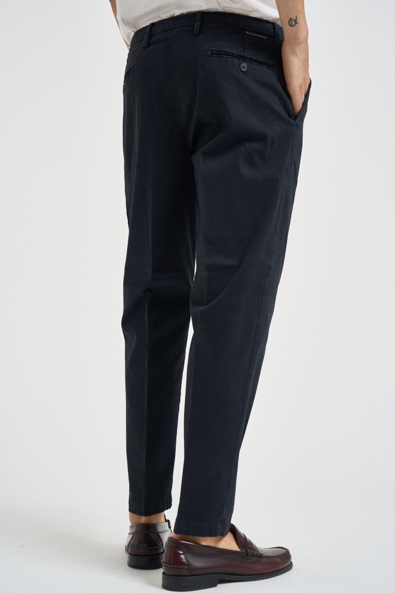 Pantalone uomo con pinces blu navy TIRANA 8268NAVY MASSIMO BRUNELLI 