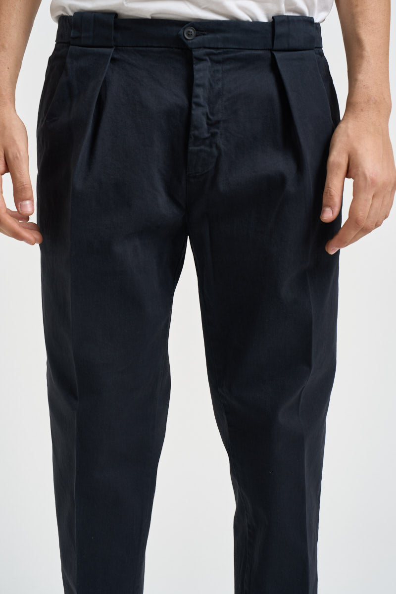 Pantalone uomo con pinces blu navy TIRANA 8268NAVY MASSIMO BRUNELLI 