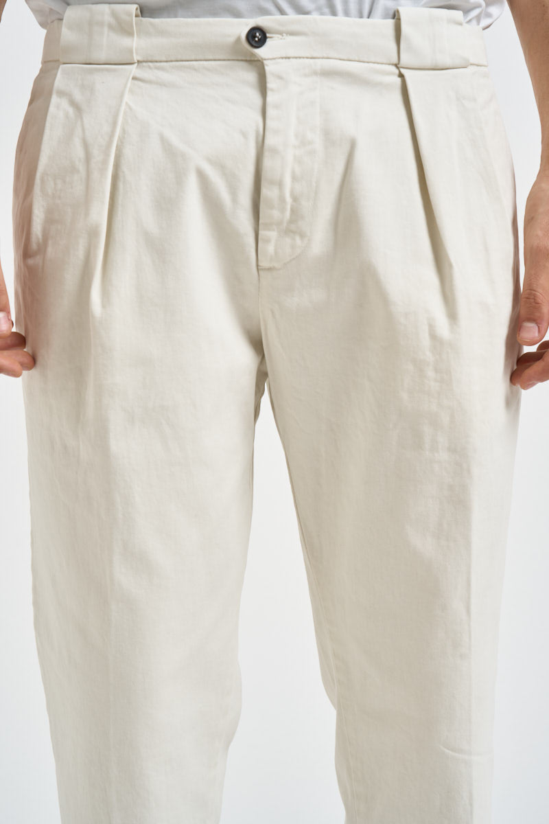 Pantalone uomo con pinces panna TIRANA 8268PANNA MASSIMO BRUNELLI 
