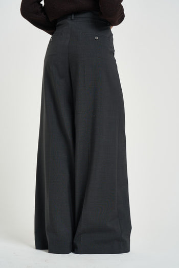Pantalone donna a palazzo grigio scuro - 3
