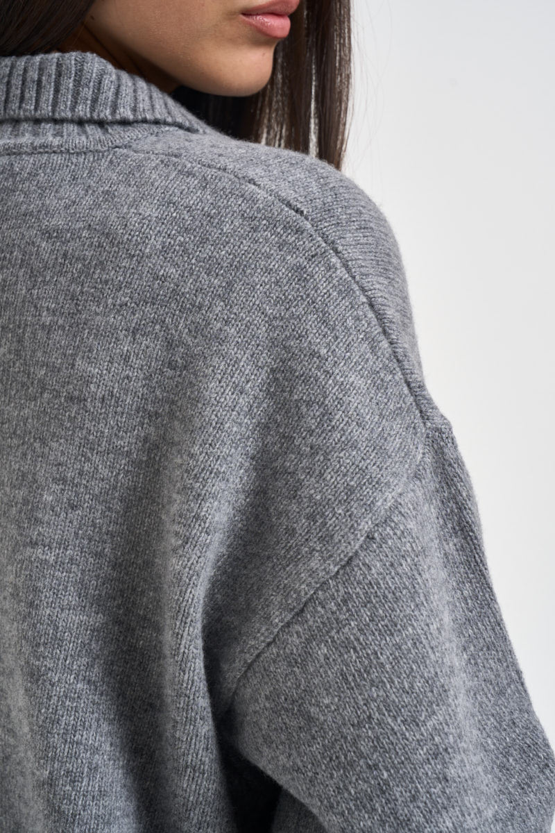 Maglia donna colletto a polo grigia AGRE 12082011 MAX MARA WEEKEND 