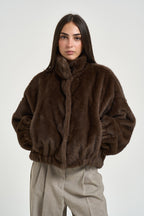 Bomber donna in ecopelliccia marrone ANEMONE 001 MAX MARA WEEKEND 