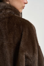 Bomber donna in ecopelliccia marrone ANEMONE 001 MAX MARA WEEKEND 