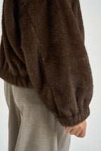 Bomber donna in ecopelliccia marrone ANEMONE 001 MAX MARA WEEKEND 