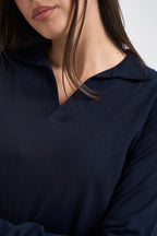 Maglia donna con collo polo blu CAPPA 65084009 MAX MARA WEEKEND 