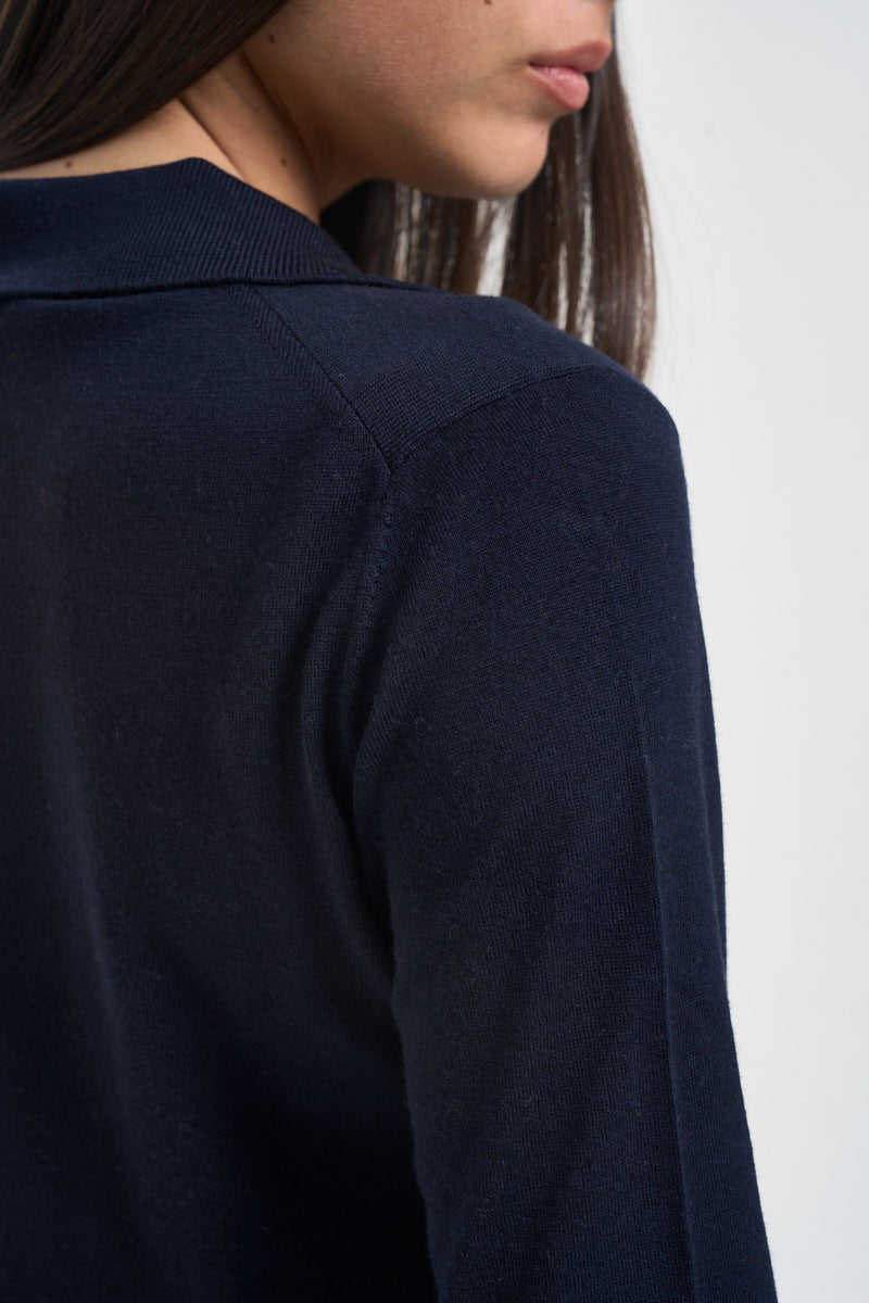 Maglia donna con collo polo blu CAPPA 65084009 MAX MARA WEEKEND 