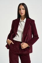 Blazer donna in velluto a coste bordeaux CATANGA 10396006 MAX MARA WEEKEND 
