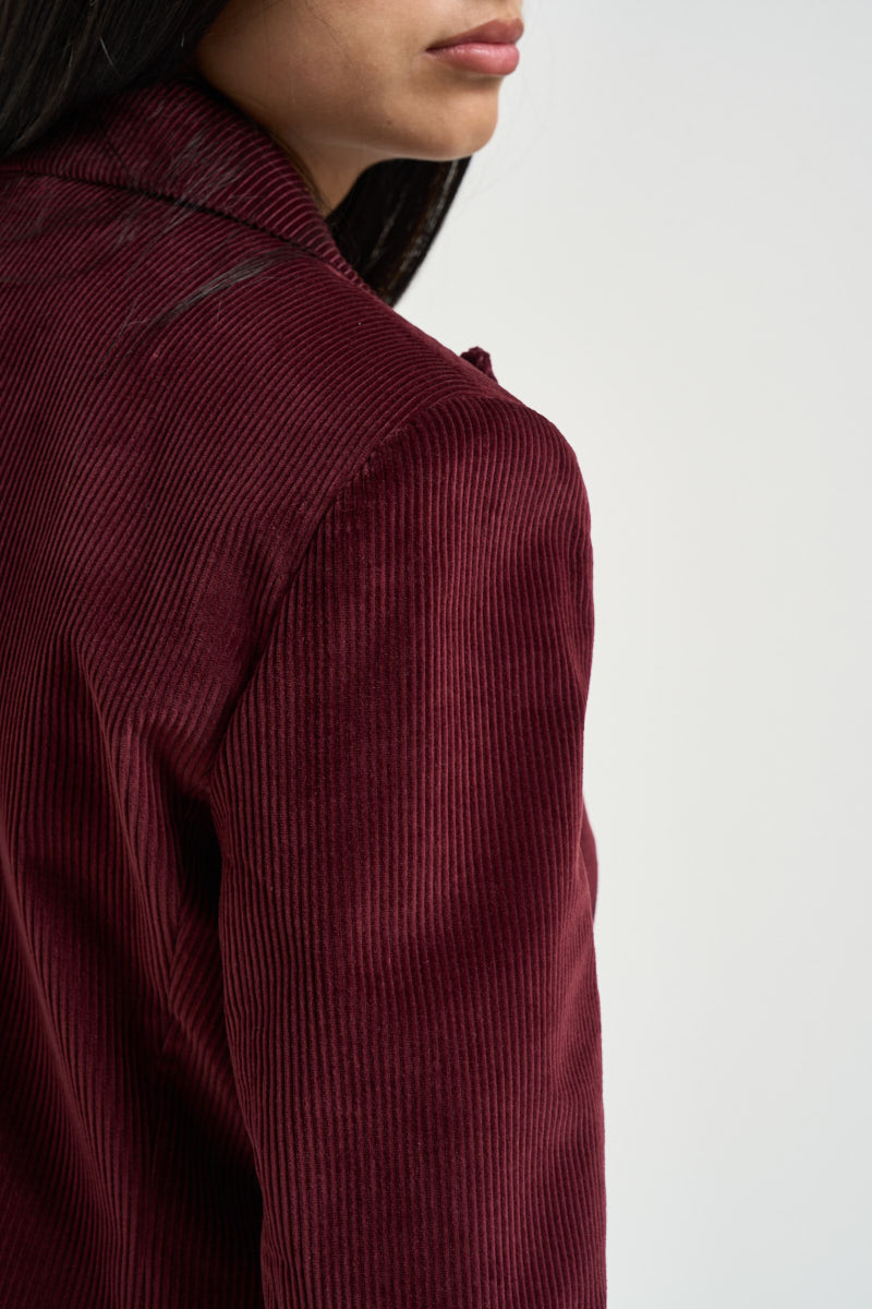 Blazer donna in velluto a coste bordeaux CATANGA 10396006 MAX MARA WEEKEND 