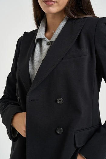 Blazer donna doppiopetto nero - 4