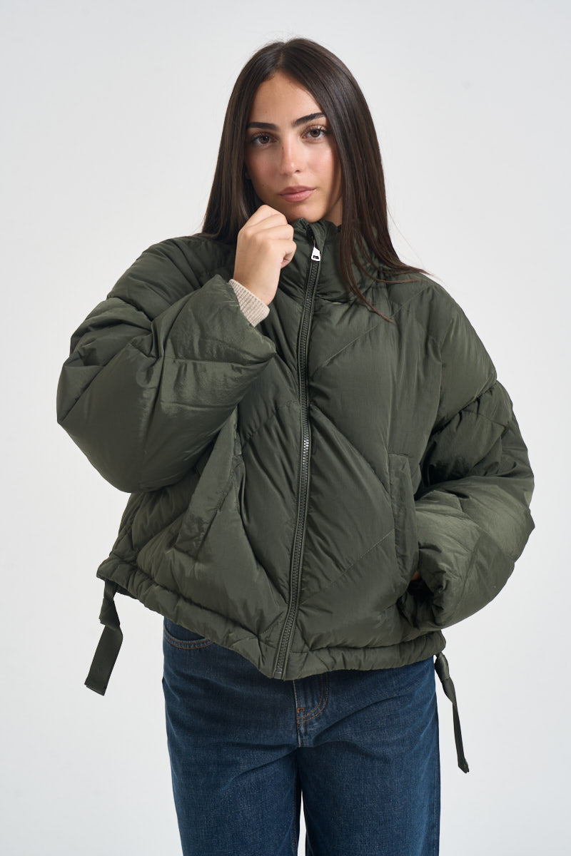Giubbotto donna imbottito verde militare EDITO 80092003 MAX MARA WEEKEND 