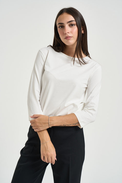 T-shirt con maniche 3/4 donna bianca
