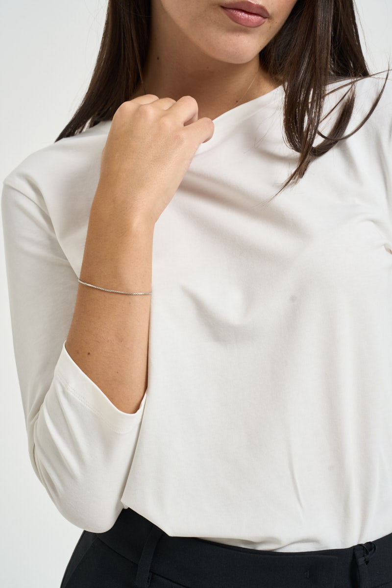 T-shirt con maniche 3/4 donna bianca MULTI 001 MAX MARA WEEKEND 