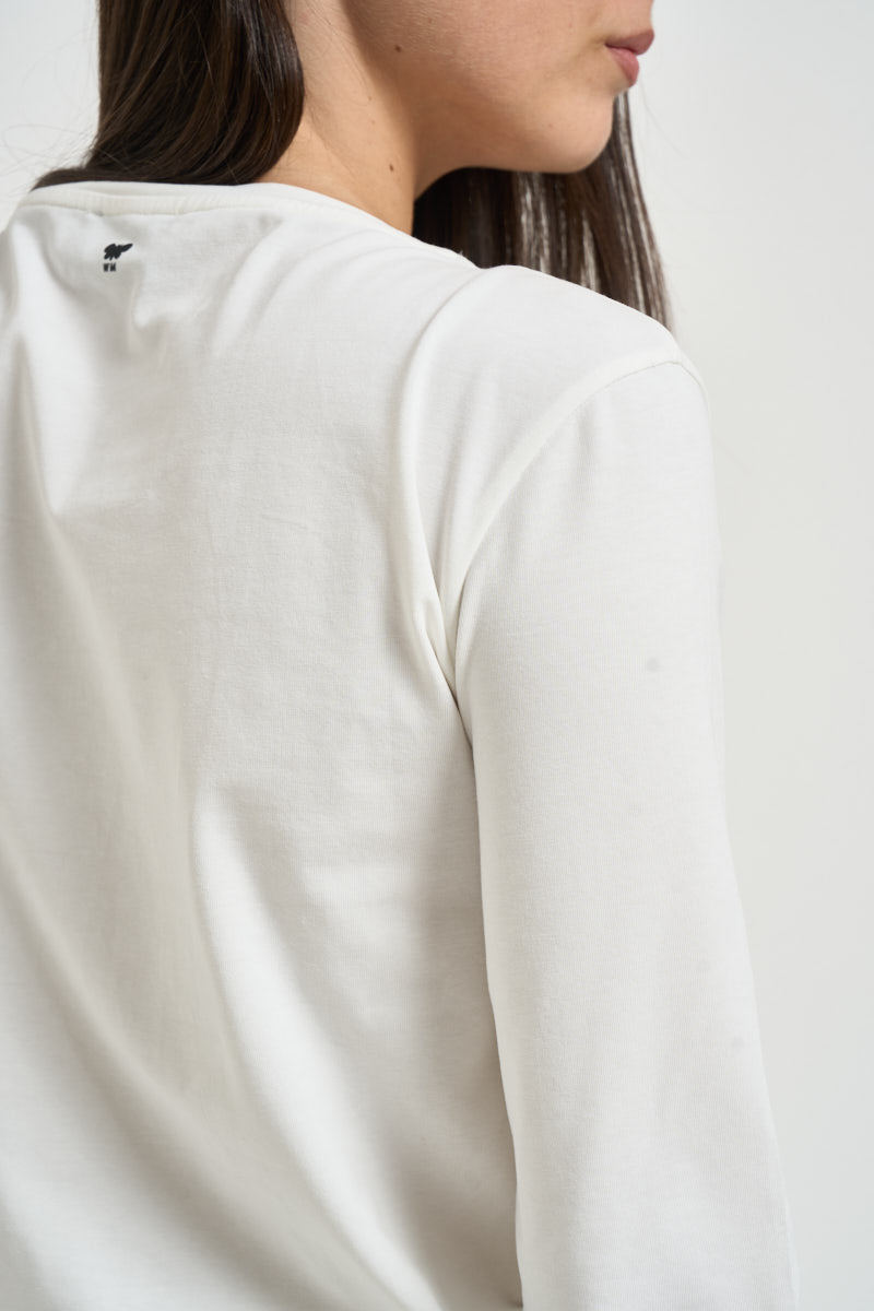 T-shirt con maniche 3/4 donna bianca MULTI 001 MAX MARA WEEKEND 