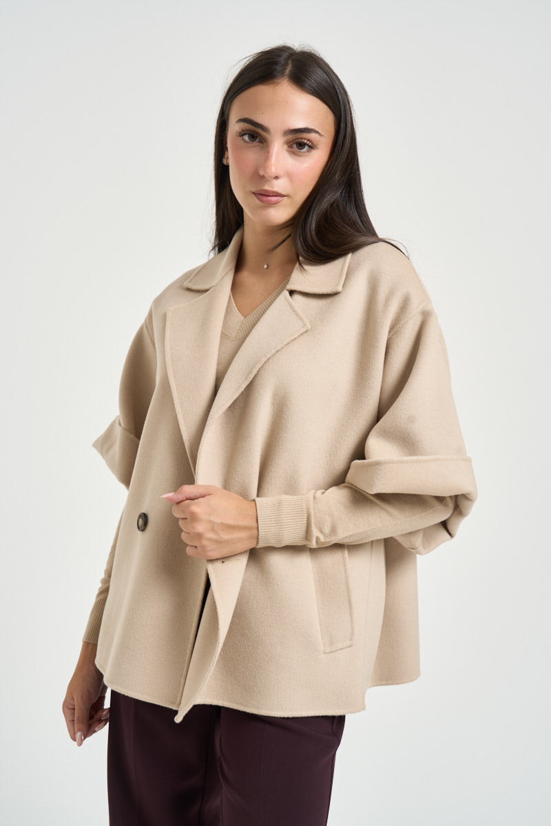Cappa corta donna sabbia NEO 80740064 MAX MARA WEEKEND 