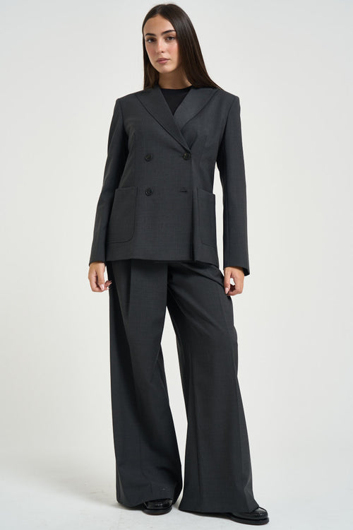 Blazer donna doppiopetto grigio antracite