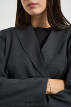 Blazer donna doppiopetto grigio antracite ORNATI 10265015 MAX MARA WEEKEND 