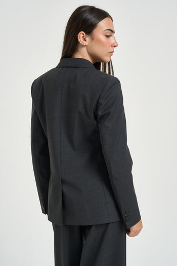 Blazer donna doppiopetto grigio antracite - 5
