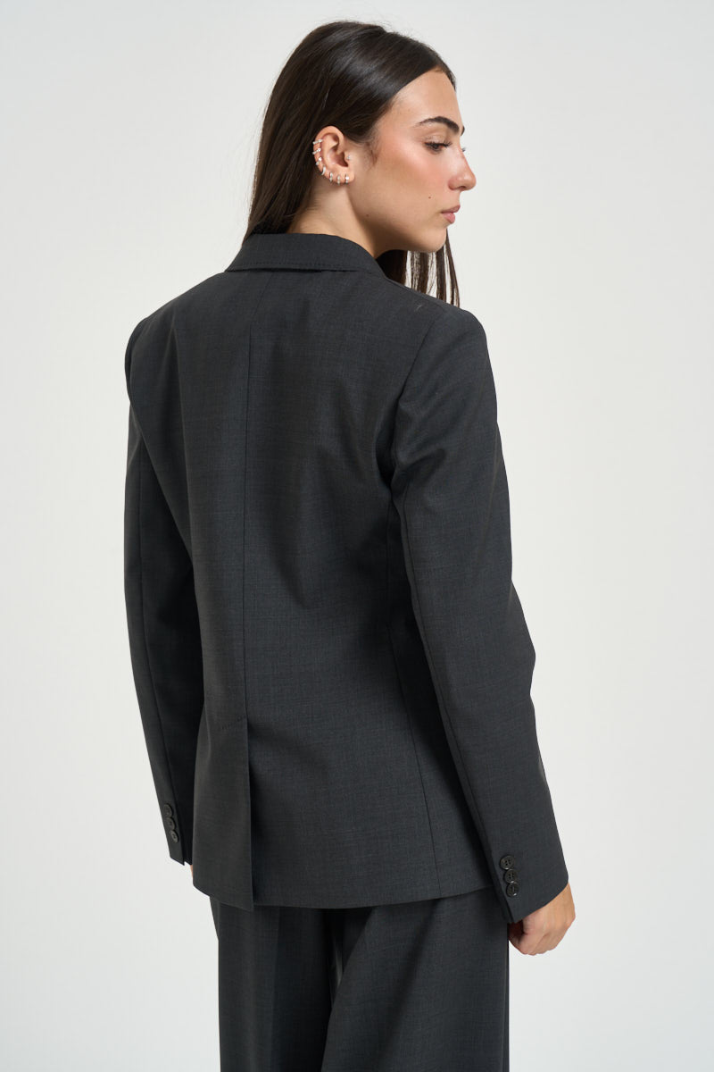 Blazer donna doppiopetto grigio antracite ORNATI 10265015 MAX MARA WEEKEND 