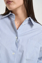 Camicia donna a righe bianche e azzurre OVATTA 10162003 MAX MARA WEEKEND 