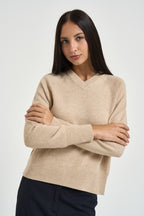 Maglia donna in cashmere sabbia PADRE 65083002 MAX MARA WEEKEND 