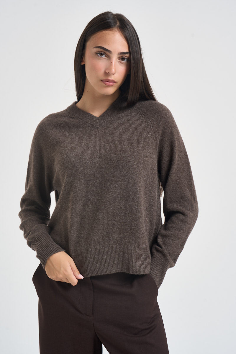 Maglia donna in cashmere marrone PADRE 65083004 MAX MARA WEEKEND 