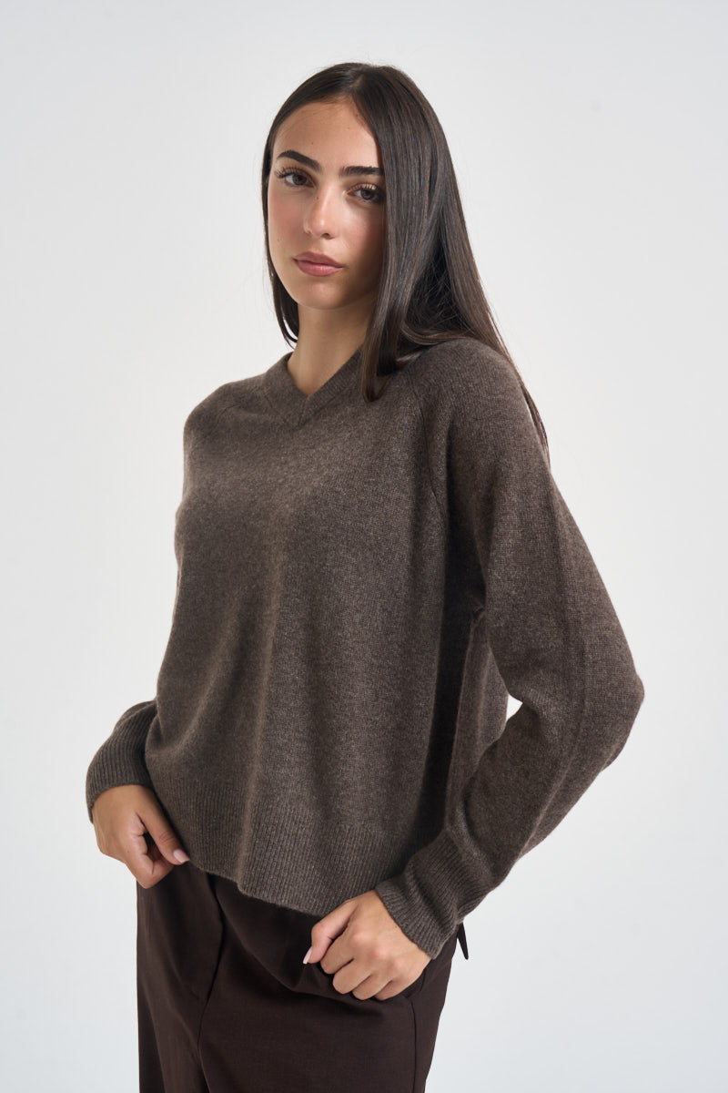 Maglia donna in cashmere marrone PADRE 65083004 MAX MARA WEEKEND 