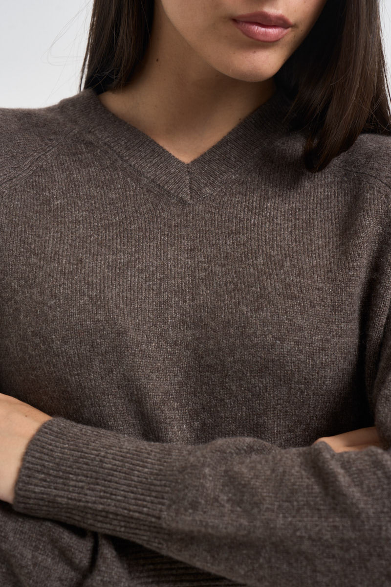 Maglia donna in cashmere marrone PADRE 65083004 MAX MARA WEEKEND 