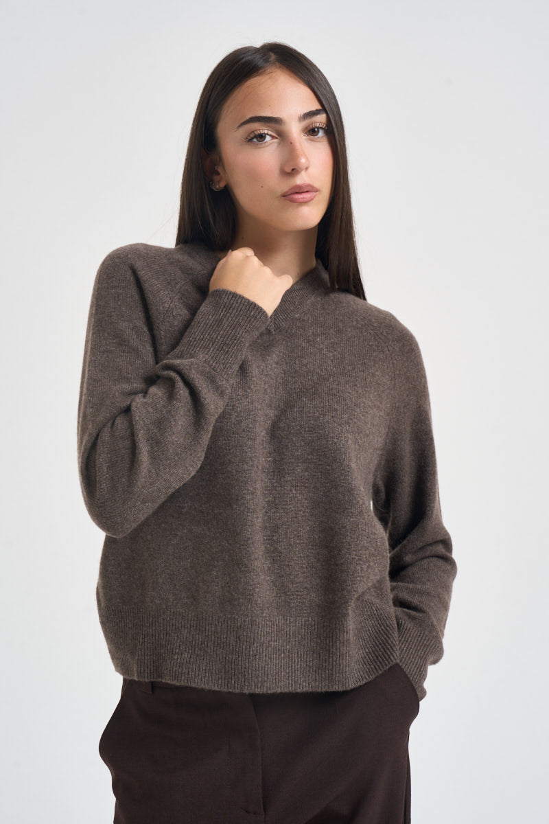 Maglia donna in cashmere marrone PADRE 65083004 MAX MARA WEEKEND 