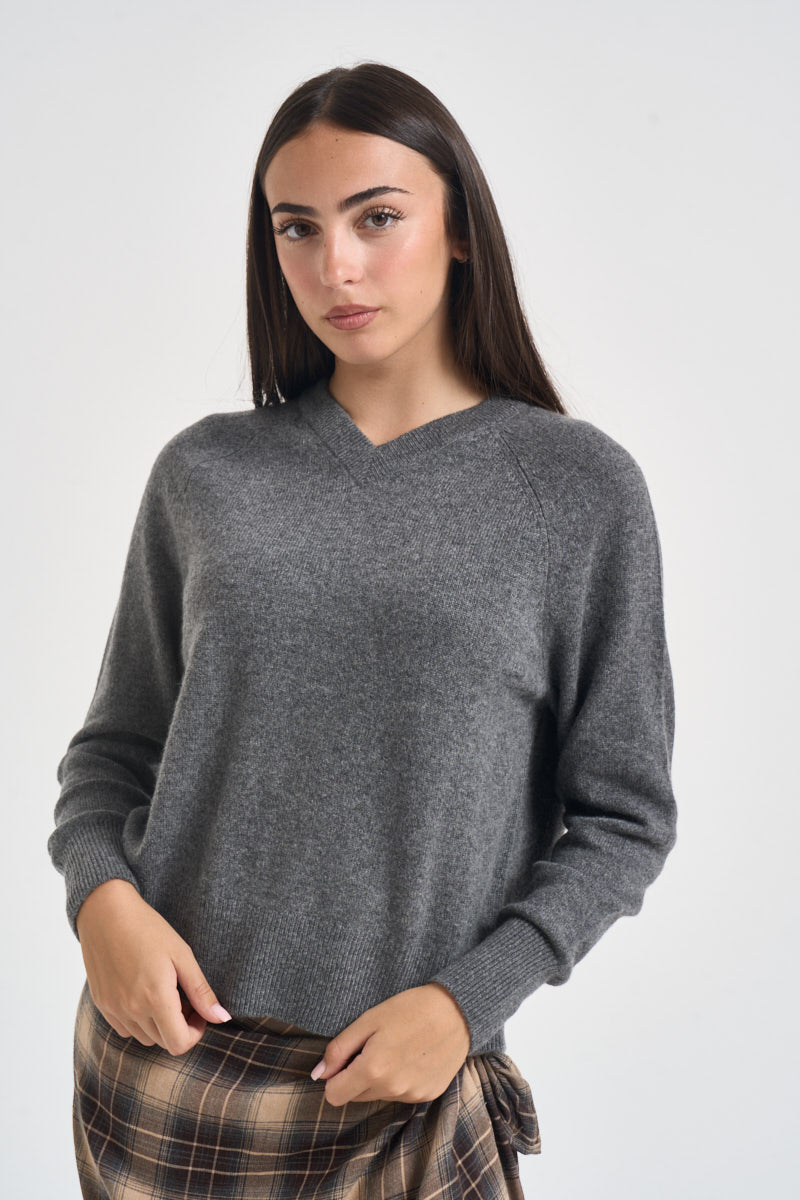 Maglia donna in cashmere antracite PADRE 65083005 MAX MARA WEEKEND 