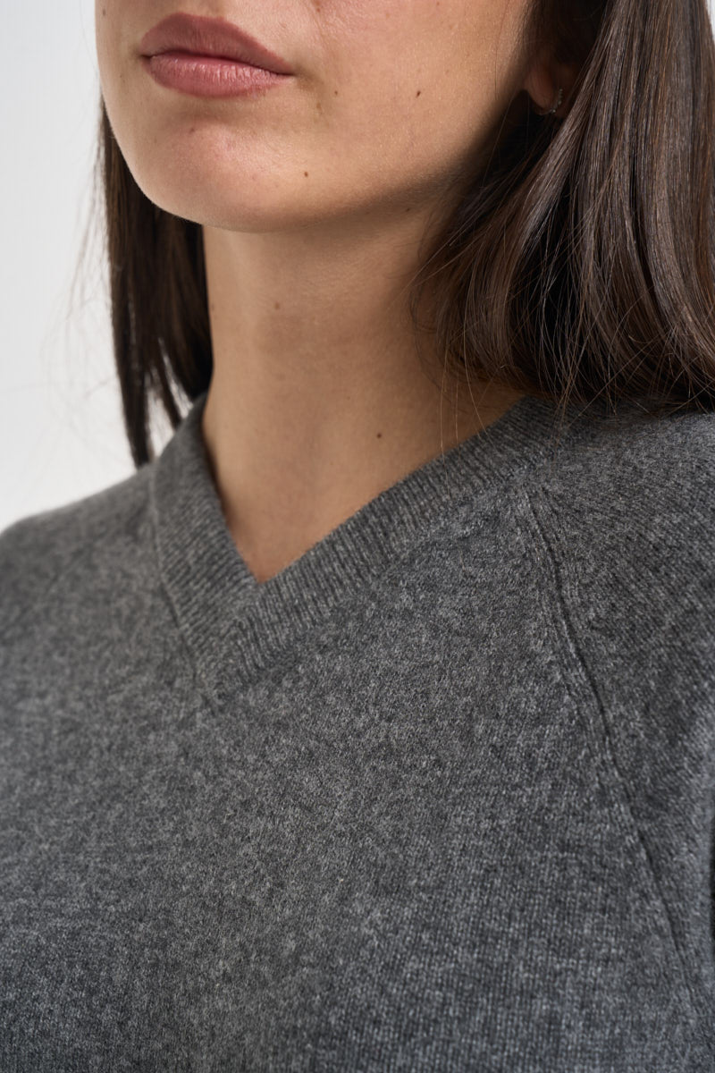 Maglia donna in cashmere antracite PADRE 65083005 MAX MARA WEEKEND 