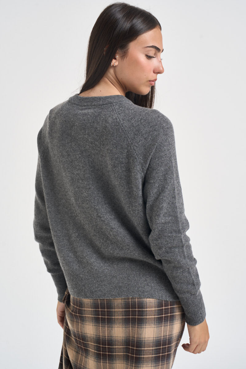 Maglia donna in cashmere antracite PADRE 65083005 MAX MARA WEEKEND 