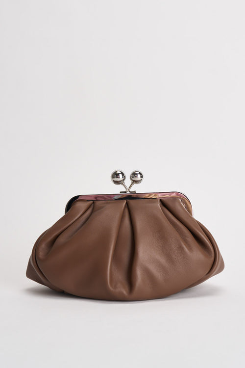 Pochette donna clutch marrone