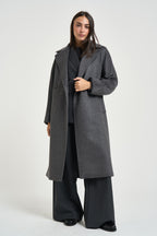 Cappotto donna doppiopetto lungo grigio RESINA 10587011 MAX MARA WEEKEND 