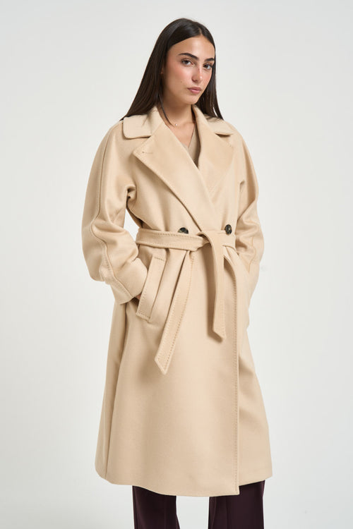 Cappotto doppiopetto Resina donna beige