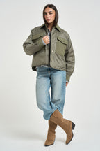 Bomber donna oversize verde oliva SUGHERO 10041011 MAX MARA WEEKEND 