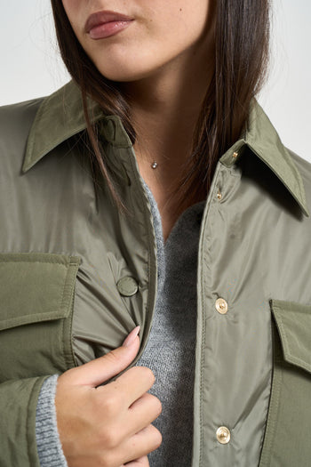 Bomber donna oversize verde oliva - 3