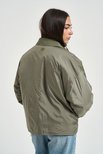 Bomber donna oversize verde oliva - 5