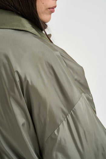 Bomber donna oversize verde oliva - 6