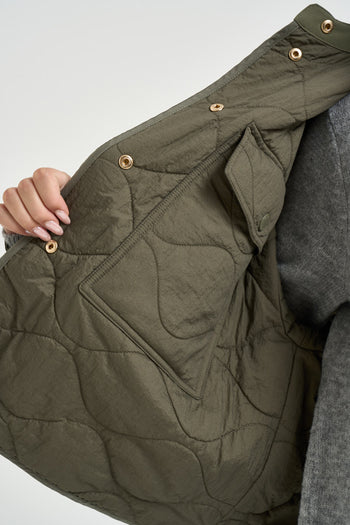 Bomber donna oversize verde oliva - 7