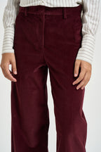 Pantaloni donna in velluto a coste color bordeaux TANIA 10396006 MAX MARA WEEKEND 