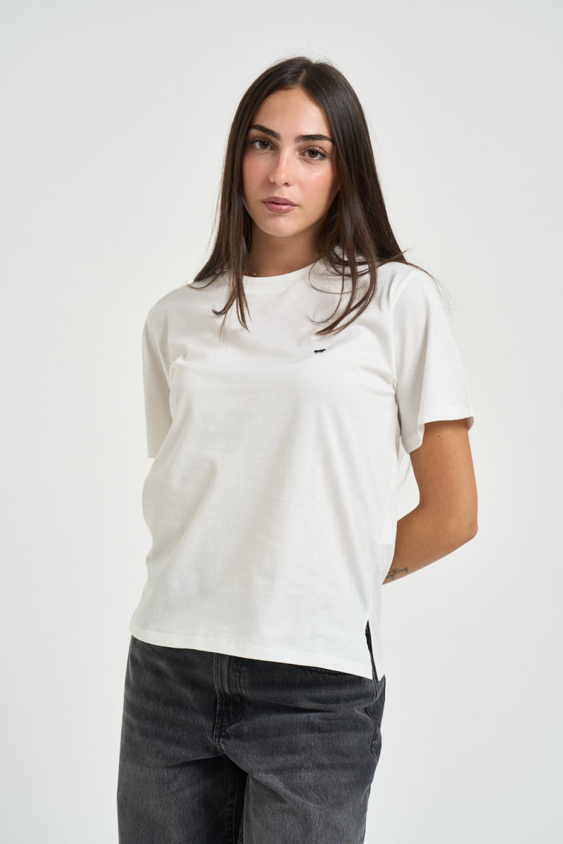 T-shirt donna girocollo con logo bianca VENACO 001 MAX MARA WEEKEND 