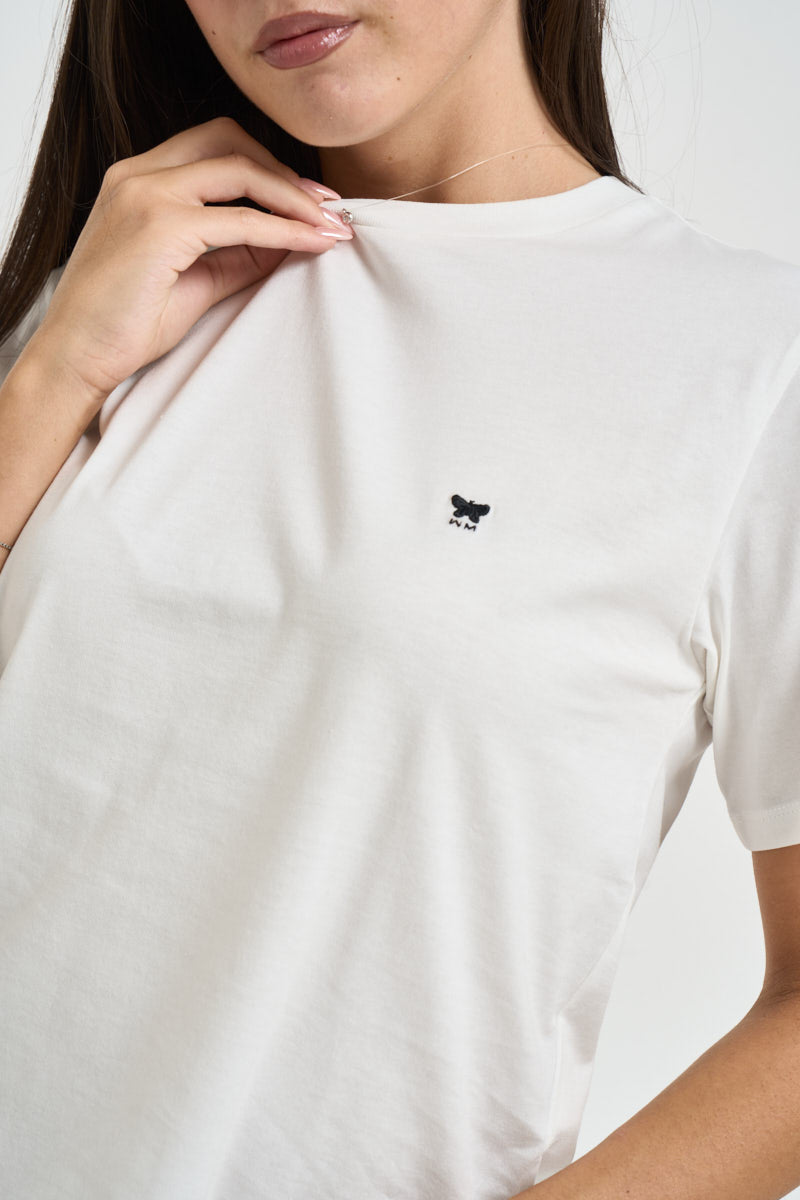 T-shirt donna girocollo con logo bianca VENACO 001 MAX MARA WEEKEND 