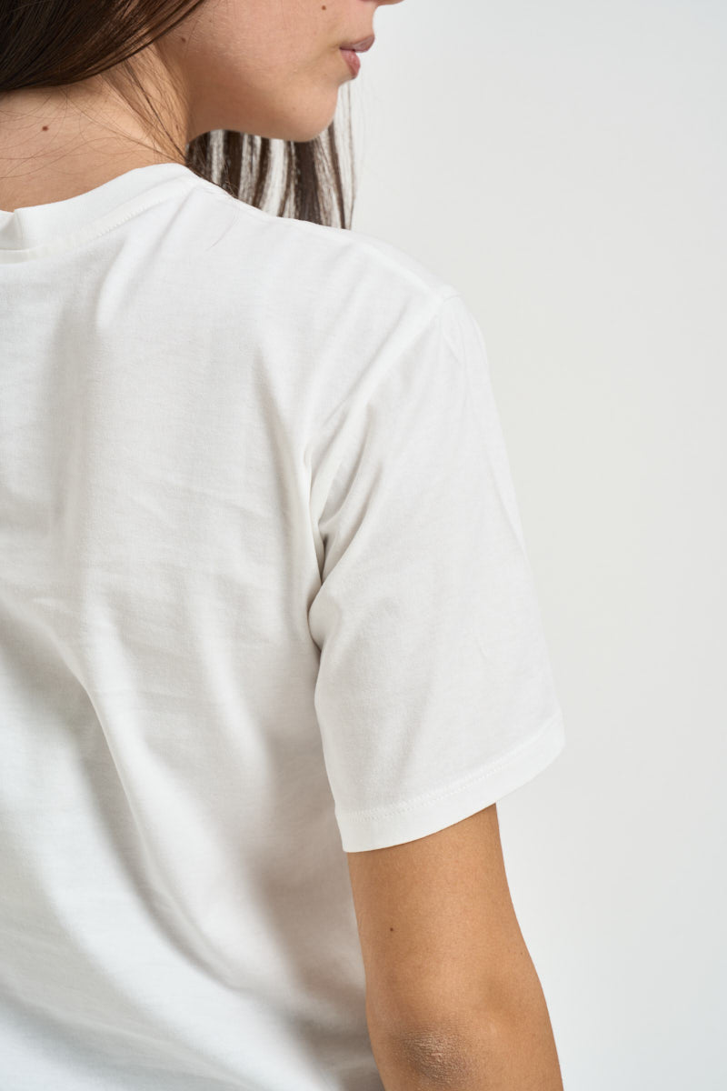 T-shirt donna girocollo con logo bianca VENACO 001 MAX MARA WEEKEND 