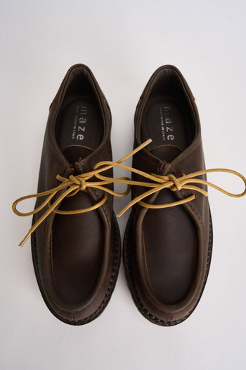 Scarpe uomo stringate marrone scuro - 5