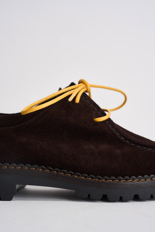 Scarpe uomo stringate suede marrone scuro - 2